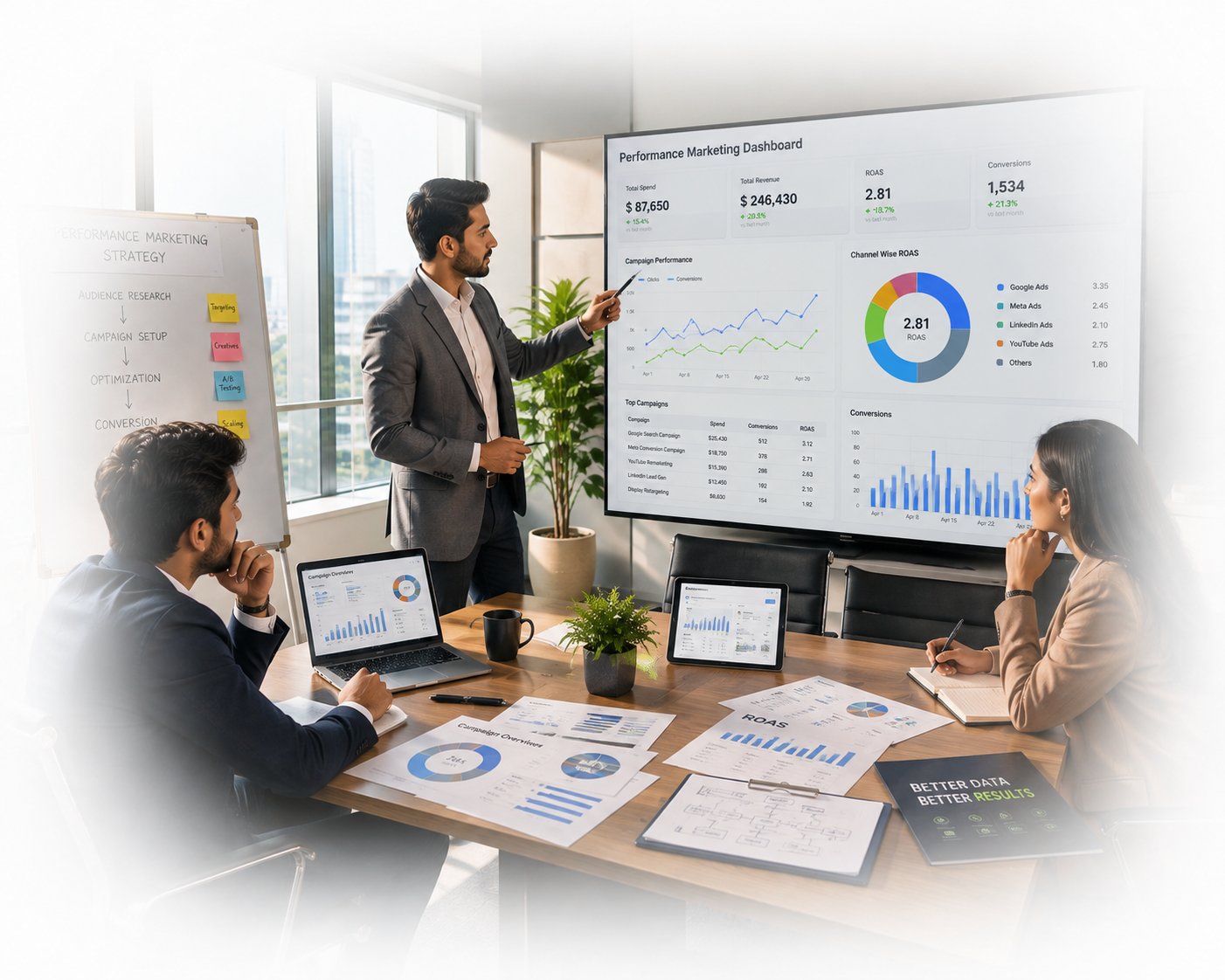 Performance marketing and paid advertising campaigns